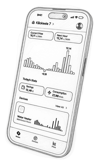 Juhi seadme tööd läbi Volton Home äpi
